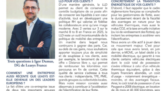  Leasys à l’honneur dans Challenges
